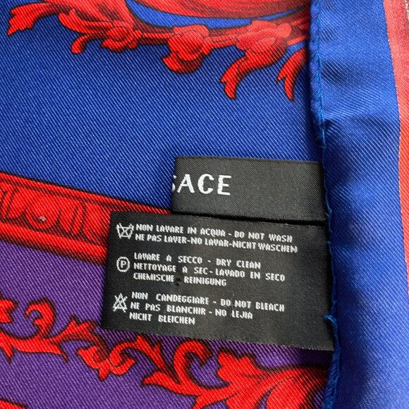 Vintage Versace Baroque Silk Scarf – 34" Square - Picture 11 of 12